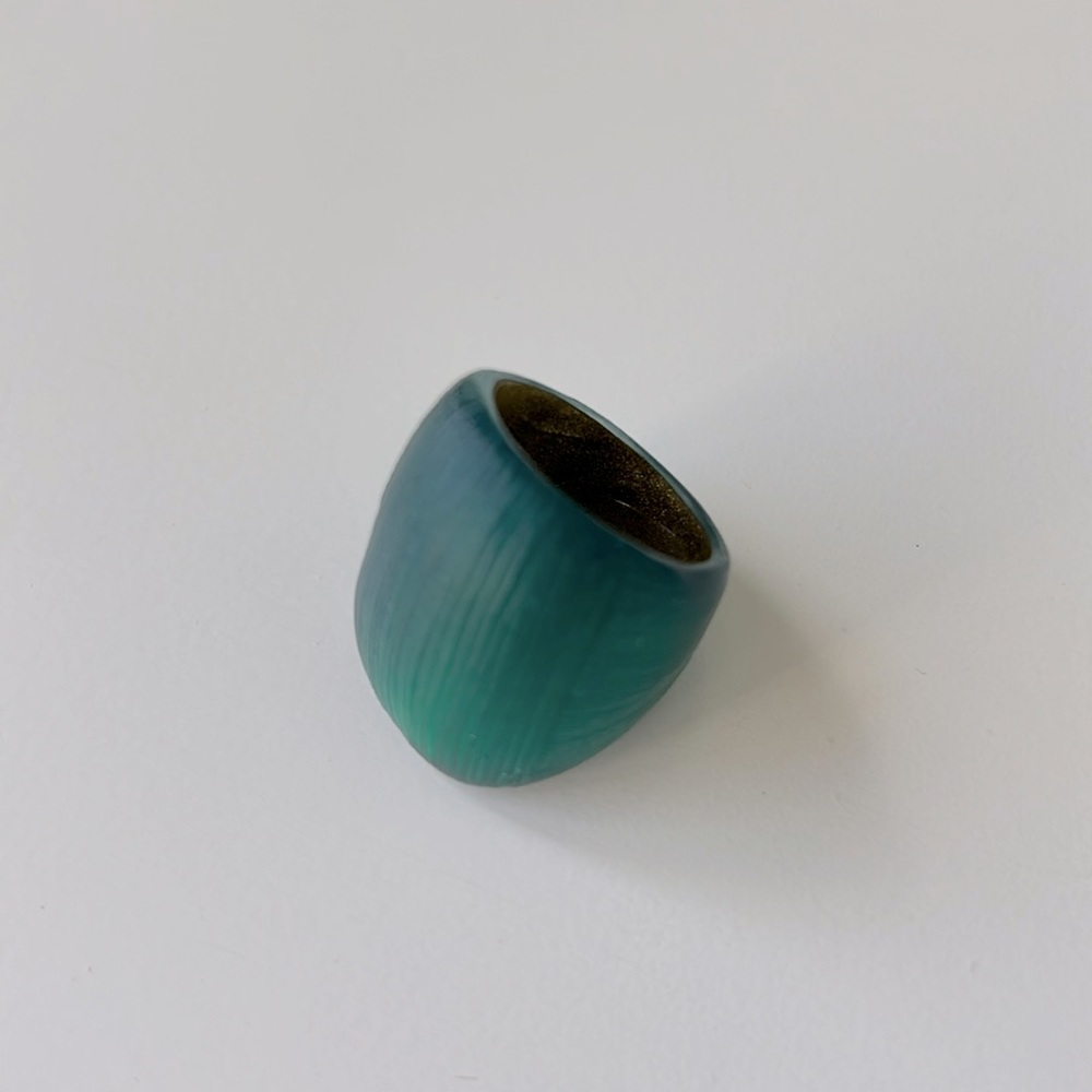 Alexis Bittar Teal Lucite Ring